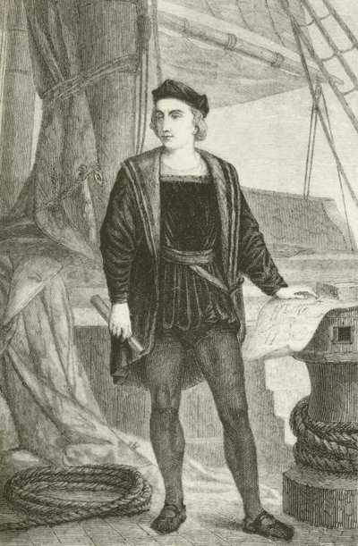 شاب كريستوفر كولومبوس (1451-1506) ، مستكشف جنوي بواسطة مدرسة اللغة الإنجليزية