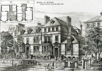 مكان الدير ، St.Johns Wood ، من The Building News ، 18 يناير 1878 بواسطة مدرسة اللغة الإنجليزية