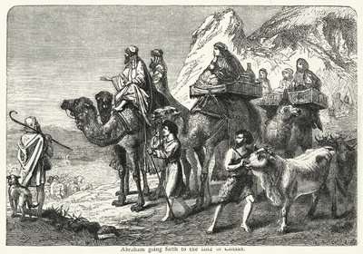 خروج إبراهيم إلى أرض كنعان (نقش) بواسطة مدرسة اللغة الإنجليزية