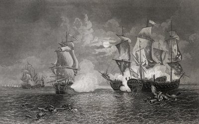 عمل بين بونهوم ريتشارد وسرابيس ، 23 سبتمبر 1779 (النقش) بواسطة مدرسة اللغة الإنجليزية