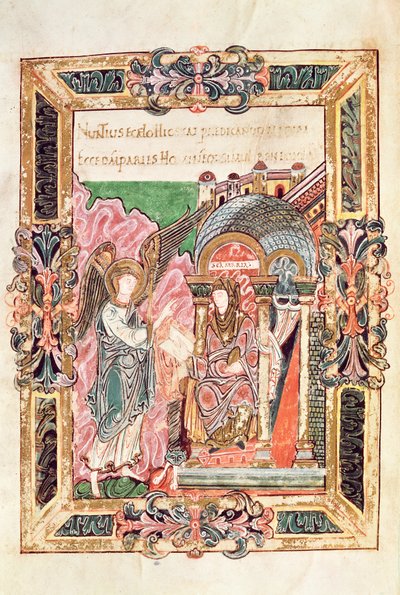 أضف 49598 البشارة ، من Benedictional للقديس أيثيلولد ، وينشستر ، حوالي 980 (ورق) بواسطة مدرسة اللغة الإنجليزية