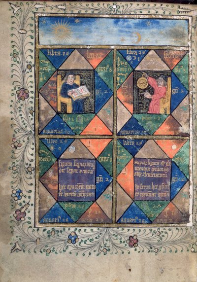 أضف MS 10302 f.67v الأبراج من "Ordinal of Alchemy" بواسطة Thomas Norton ، حوالي 1477 (ورق) بواسطة مدرسة اللغة الإنجليزية