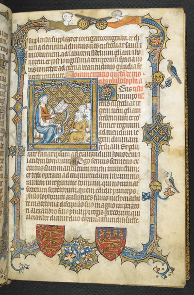 أضف MS 47680 ، f.8r ، تعليم أرسطو ، من Secretum Secretorum بواسطة مدرسة اللغة الإنجليزية