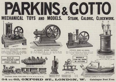 Advertisement, Parkins and Gotto (engraving) بواسطة مدرسة اللغة الإنجليزية