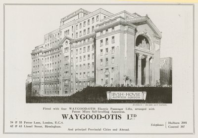 إعلان لشركة Waygood-Otis Limited بواسطة مدرسة اللغة الإنجليزية