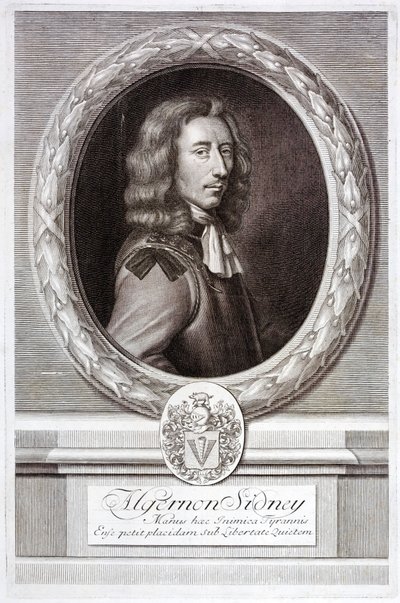 Algernon Sidney, English republican political theorist and soldier (engraving) بواسطة مدرسة اللغة الإنجليزية