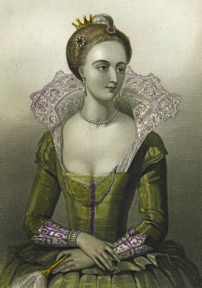آن من الدنمارك ، ملكة الملكة جيمس الأول لبريطانيا العظمى ، 1856 بواسطة مدرسة اللغة الإنجليزية