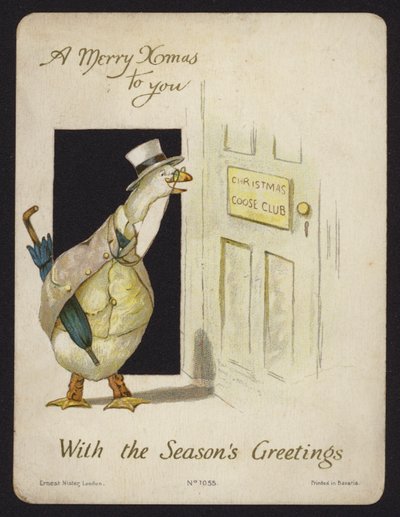 Anthropomorphic goose (chromolitho) بواسطة مدرسة اللغة الإنجليزية