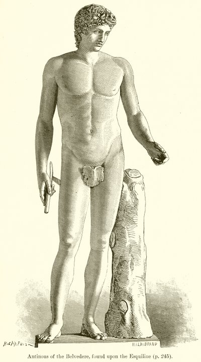 Antinous من بلفيدير ، وجدت على Esquiline بواسطة مدرسة اللغة الإنجليزية