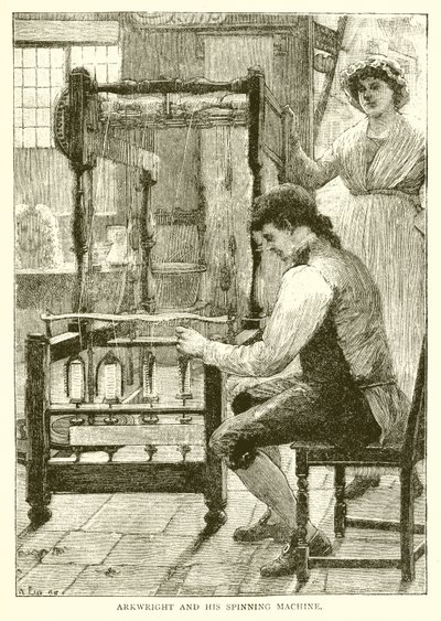 Arkwright وآلة الغزل الخاصة به بواسطة مدرسة اللغة الإنجليزية
