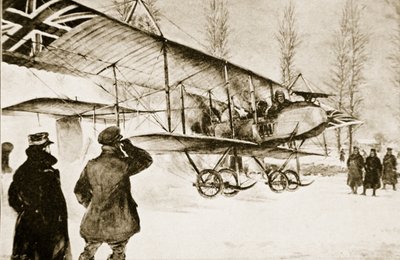 طائرة بريطانية مسلحة تبدأ من المقر بالقرب من هولبيكي ، 1914-1919 بواسطة مدرسة اللغة الإنجليزية