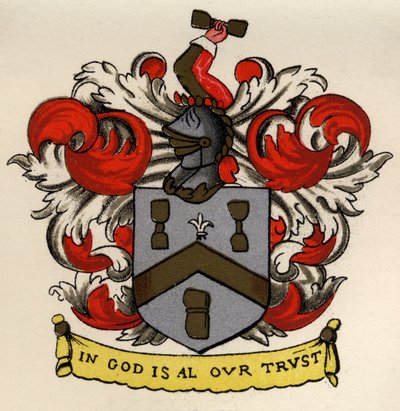 أذرع البنائين ومبلطو الفصل Gateshead ، 1671 ، من تاريخ الماسونية ، المجلد الثاني ، نشره توماس سي جاك ، لندن ، 1883 بواسطة مدرسة اللغة الإنجليزية
