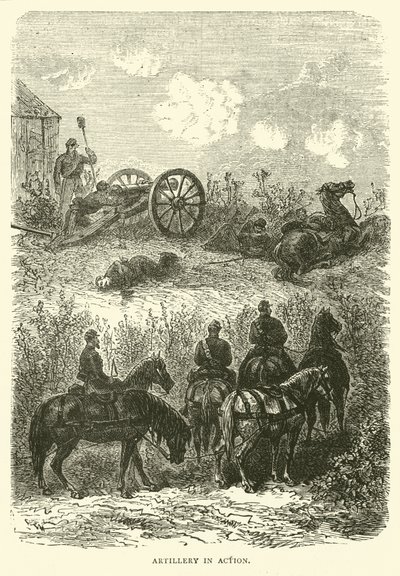 المدفعية في العمل ، أكتوبر 1870 بواسطة مدرسة اللغة الإنجليزية