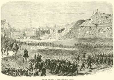 هجوم على قوات فرساي في باريس ، مارس 1871 بواسطة مدرسة اللغة الإنجليزية
