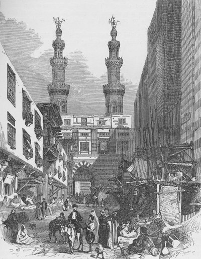 باب المطاوعة ، القاهرة ، نقوش يوشيا وود ويمبر (1813-1903) بواسطة مدرسة اللغة الإنجليزية