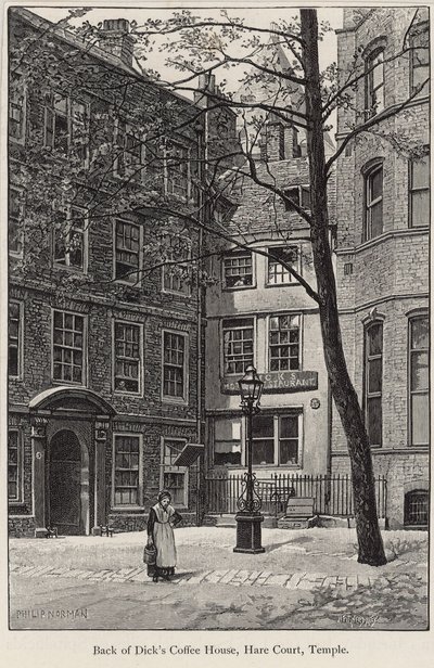 Back of Dicks Coffee House، Hare Court، Temple بواسطة مدرسة اللغة الإنجليزية
