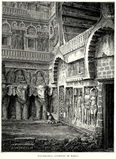 باس رليف، بوابة كارلي (نقش) بواسطة مدرسة اللغة الإنجليزية