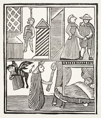 مأساة Batemans ، التوضيح من كتب الفصل الثاني عشر من قبل جون أشتون ، حانة. 1882 بواسطة مدرسة اللغة الإنجليزية