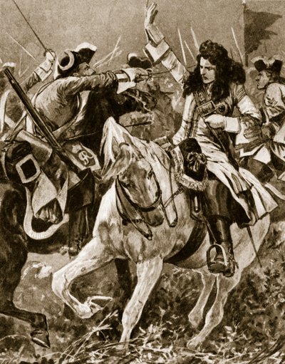 معركة مالبلوكيت ، 11 سبتمبر 1709: أصيب شيفالييه سانت جورج خلال حرب الخلافة الإسبانية ؛ بواسطة مدرسة اللغة الإنجليزية