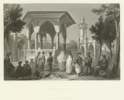 بازار في يافا 1837 بواسطة مدرسة اللغة الإنجليزية