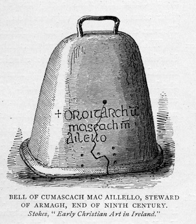 جرس Cumascach Mac Aillelo ، Steward of Armagh ، نهاية القرن التاسع ، توضيح من التاريخ القصير للشعب الإنجليزي بواسطة JR Green ، تم نشره عام 1892 بواسطة English School