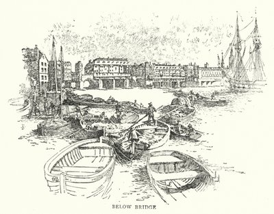 Below Bridge (engraving) بواسطة مدرسة اللغة الإنجليزية