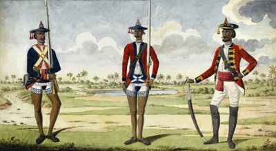 قوات جيش البنغال ، ج .1785 بواسطة مدرسة اللغة الإنجليزية