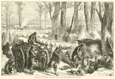 Bivouac من القوات الجنرال Ducrots في خشب Vincennes أكتوبر 1870 بواسطة مدرسة اللغة الإنجليزية