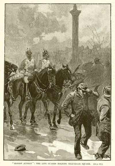الأحد الدامي: The Life Guards Holding Trafalger Square بواسطة مدرسة اللغة الإنجليزية