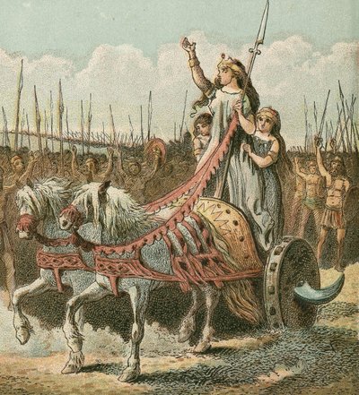 Boadicea وجيشها بواسطة مدرسة اللغة الإنجليزية