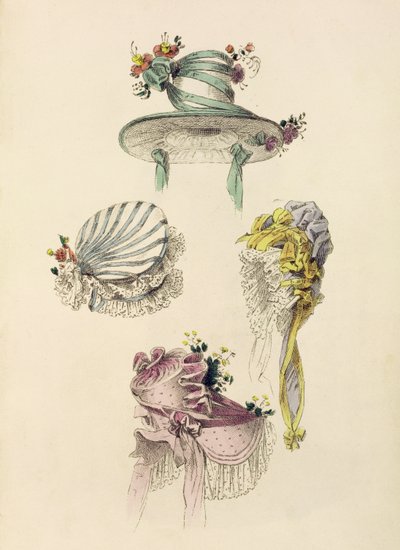 أغطية المناسبات ، لوحة الموضة من Ackermanns Repository of Arts بواسطة مدرسة اللغة الإنجليزية