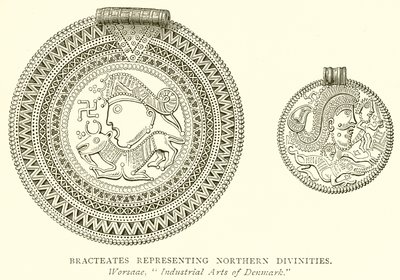 Bracteates تمثل الإلهيات الشمالية بواسطة مدرسة اللغة الإنجليزية