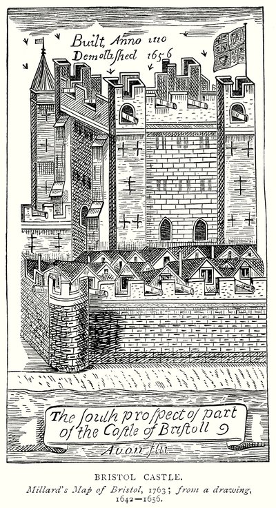 قلعة بريستول (نقش) بواسطة مدرسة اللغة الإنجليزية