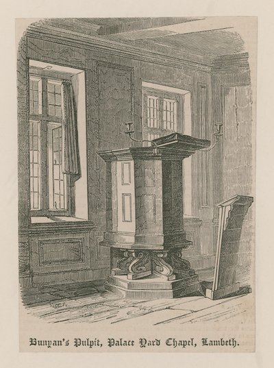 Bunyans Pulpit ، Palace Yard Chapel ، لامبيث بواسطة مدرسة اللغة الإنجليزية