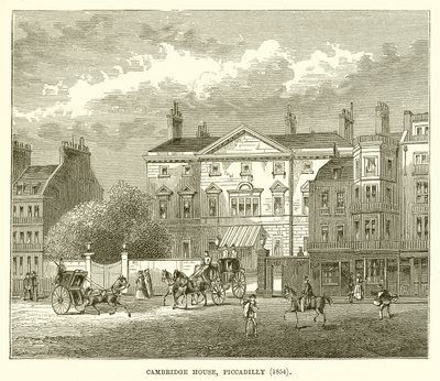 كامبريدج هاوس ، بيكاديللي (1854) بواسطة English School