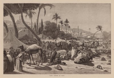 سوق الجمل في القاهرة (نقش) بواسطة مدرسة اللغة الإنجليزية