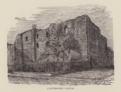 Canterbury: Canterbury Castle (litho) بواسطة مدرسة اللغة الإنجليزية