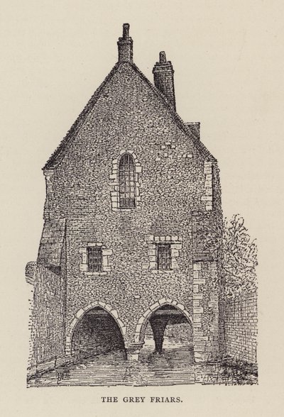 Canterbury: The Grey Friars (litho) بواسطة مدرسة اللغة الإنجليزية