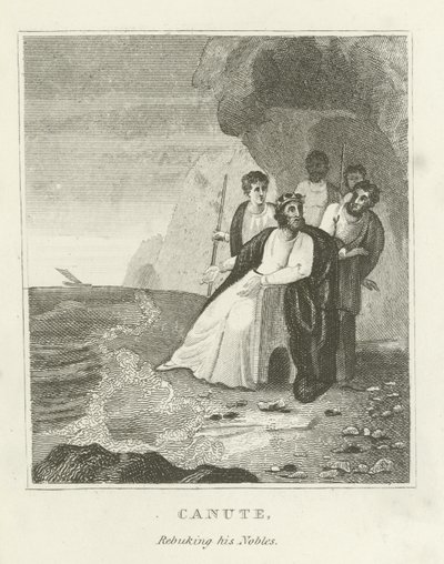 Canute ، توبيخ نبلائه بواسطة مدرسة اللغة الإنجليزية
