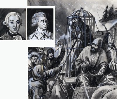أسيرة وحشد غاضب بواسطة مدرسة اللغة الإنجليزية