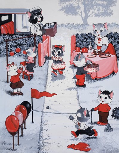 القطط والفتيات بواسطة مدرسة اللغة الإنجليزية