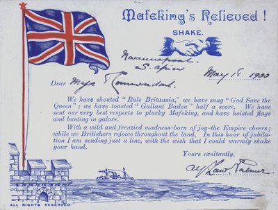 Celebrating the Relief of Mafeking, South Africa, Boer War بواسطة مدرسة اللغة الإنجليزية