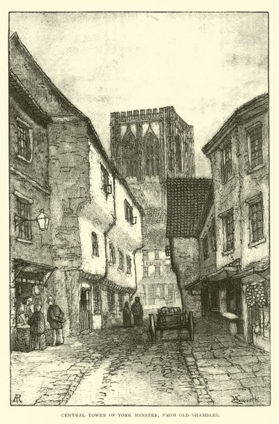 برج يورك مينستر المركزي ، من Old Shambles بواسطة مدرسة اللغة الإنجليزية