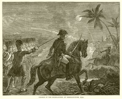 المسؤول عن المرتفعات في Seringapatam ، 1792 بواسطة مدرسة اللغة الإنجليزية