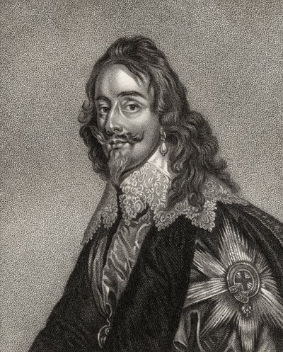تشارلز الأول ، منقوش من بوكيت ، من "كتالوج المؤلفين الملكيين والنبيل" ، نشر 1806 بواسطة مدرسة اللغة الإنجليزية