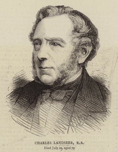 Charles Landseer, RA (engraving) بواسطة مدرسة اللغة الإنجليزية