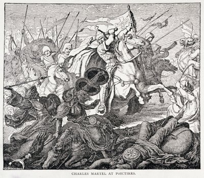 تشارلز مارتل (c.688-741) في Poictiers ، من تاريخ فرنسا ، بواسطة Emile de Bonnechose ، نشره Ward ، Lock and Co ، London بواسطة مدرسة اللغة الإنجليزية