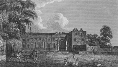 Cheshunt House, Hertfordshire (engraving) بواسطة مدرسة اللغة الإنجليزية