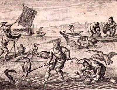 صيادون صينيون يستخدمون طائر الغاق لصيد الأسماك ، رسم توضيحي من وصف السفارات في الصين بواسطة مدرسة اللغة الإنجليزية