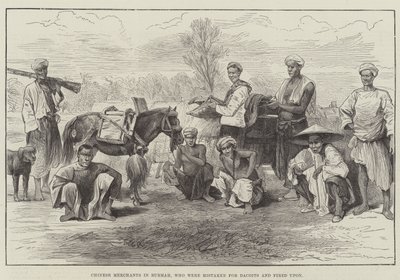 التجار الصينيون في بورما ، الذين أخطأوا مع Dacoits وأطلقوا النار عليهم (نقش) بواسطة مدرسة اللغة الإنجليزية